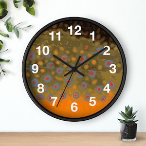 Brook Trout Decor Wall clock