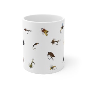 Trout Flies Fly Fishing 11 Ounce Coffee Mug