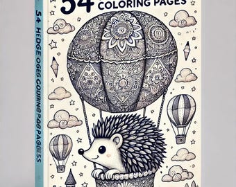 54 Hedgehog Coloring Pages PDF in English for Kids and Adults, Printable Hedgehog Coloring Sheets, Fun Activity for All Ages