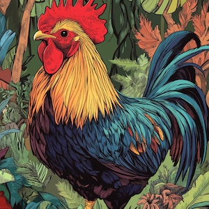 40 Rooster Coloring Pages in PDF Format for Kids – Fun, Creative, and Colorful Rooster Designs to Print, Color, and Enjoy at Home, V2