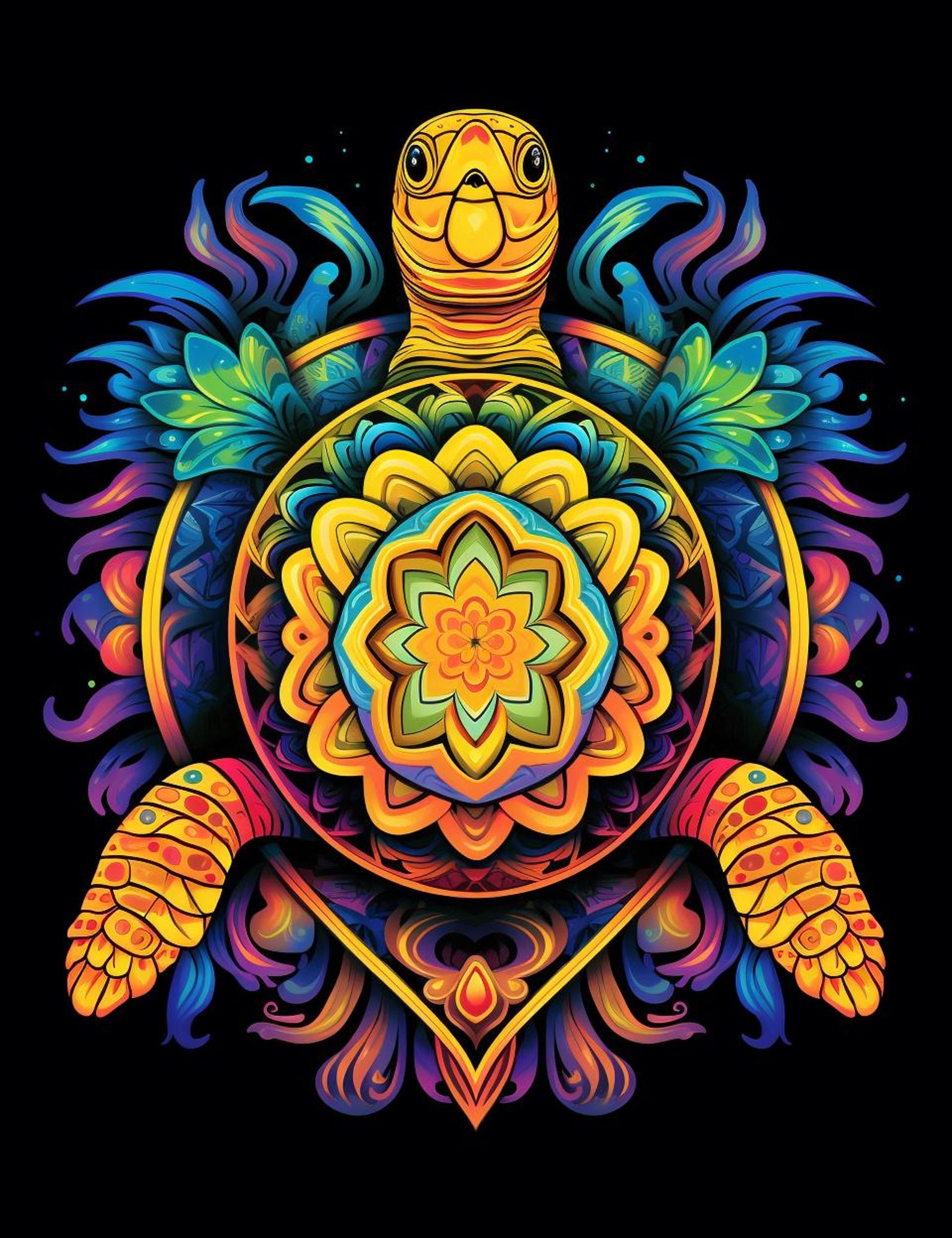 Mandalas Python Turtle 80 Turtle Mandala Coloring Pages PDF - Unique Turtle Designs for ...