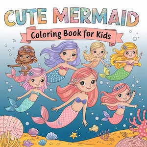 110 Mermaid Coloring Pages - Fun Printable PDF for Kids and Girls! Adorable Designs to Inspire Creativity and Relaxation