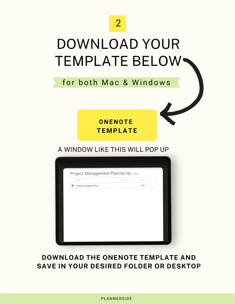 Onenote Business Planner Template | Digital Download | Organize Goals ...