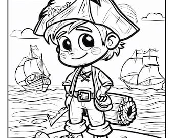 100 Pirate Coloring Pages in PDF, Engaging Illustrations for