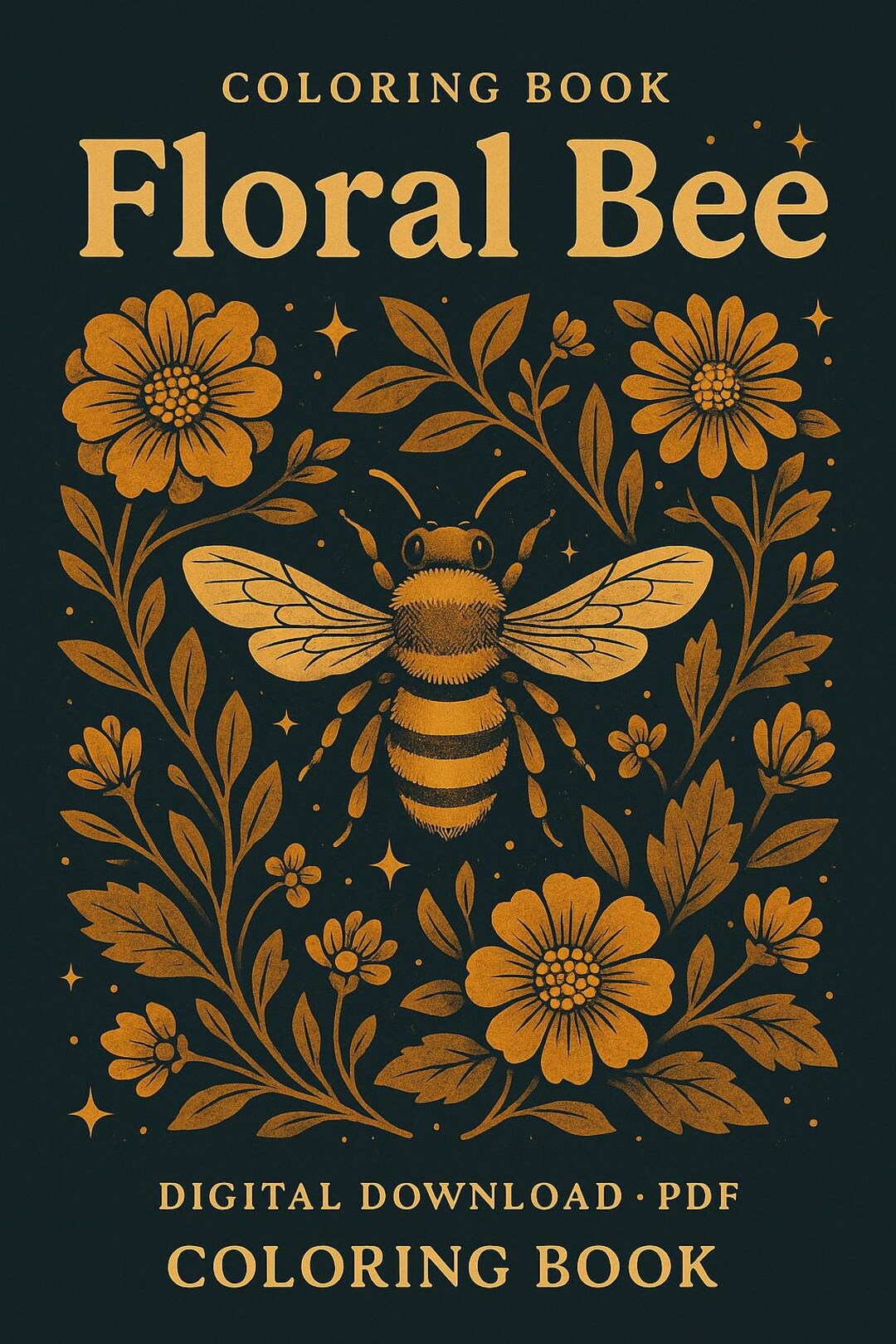 200 Floral Bee Coloring Pages – Cute Bee and Flower Printable Coloring ...