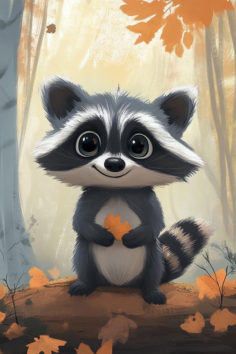 30 Raccoon Coloring Pages Printable PDF for Kids, Cute Raccoon Designs ...