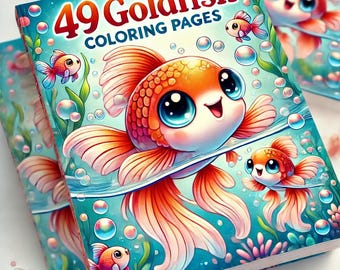 49 Goldfish Coloring Pages Printable in PDF for Kids, Fun Goldfish Designs for Adults & Children, Easy and Detailed Goldfish Coloring Sheets