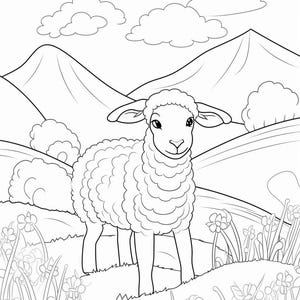 54 Sheep Coloring Pages in PDF Format for Kids – Fun, Creative, and ...