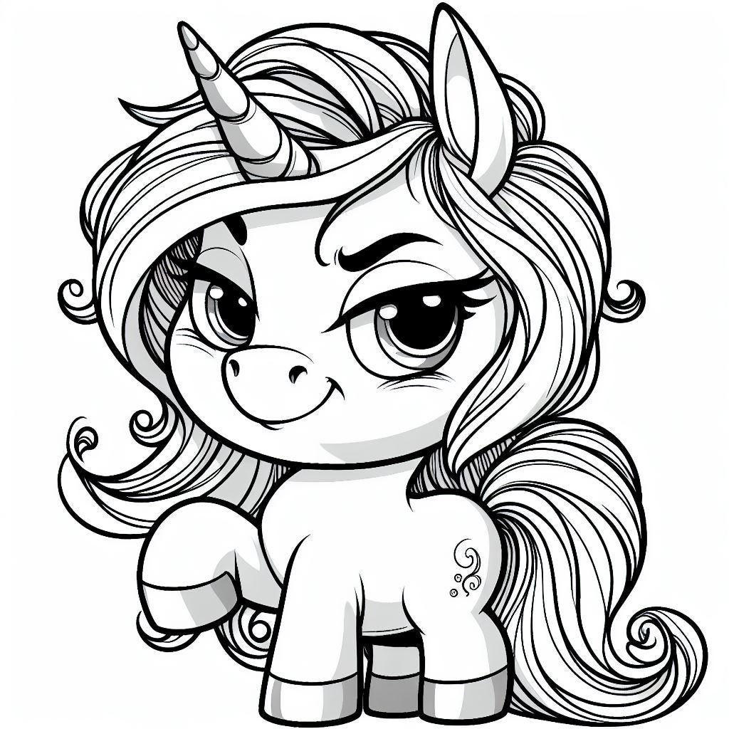 85 Unicorn Coloring Pages – Digital PDF Download for Kids and Adults - Etsy