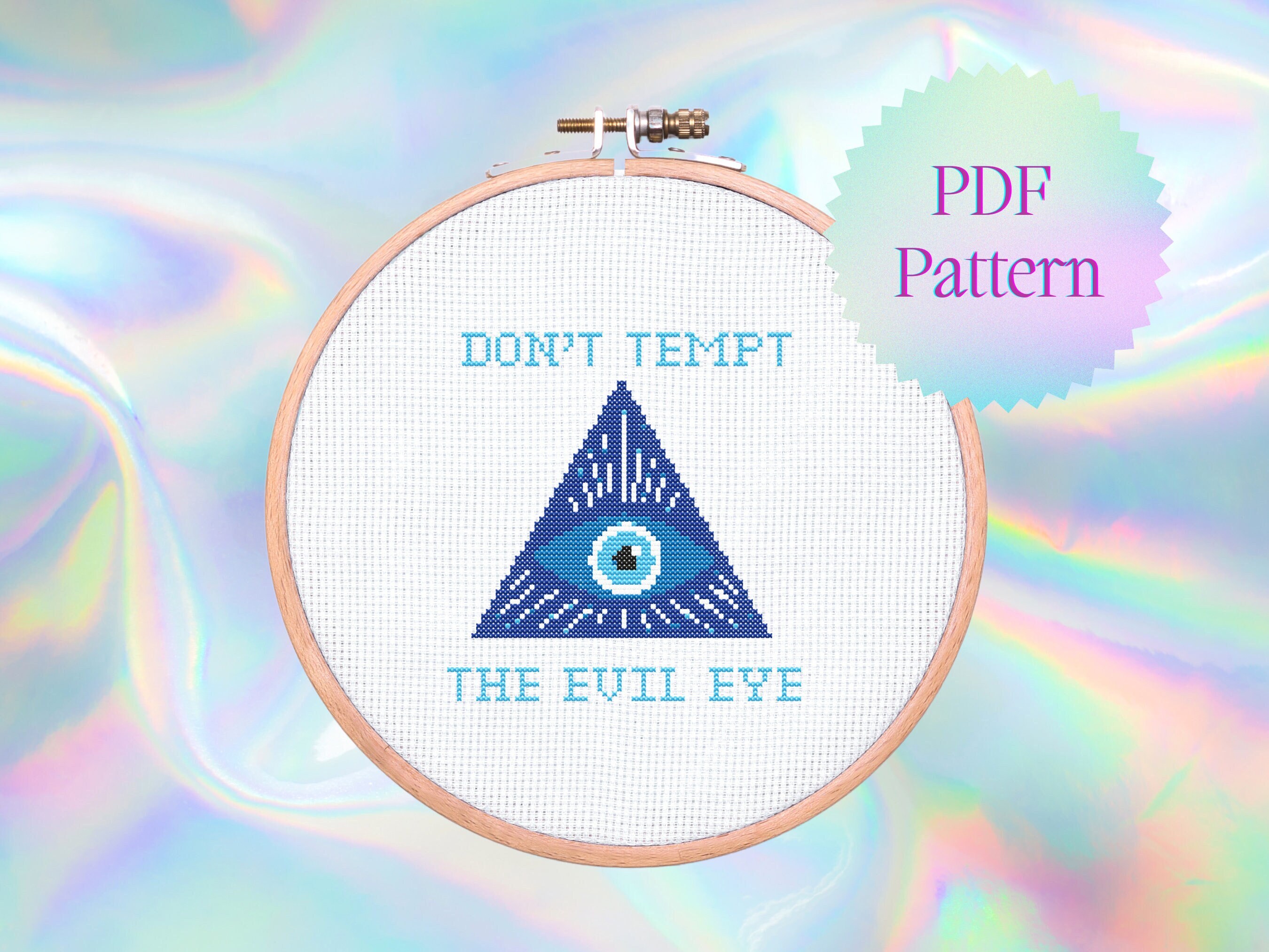 Evil Eye Cross Stitch Pattern: Modern Spooky Design (PDF Pattern) - Etsy