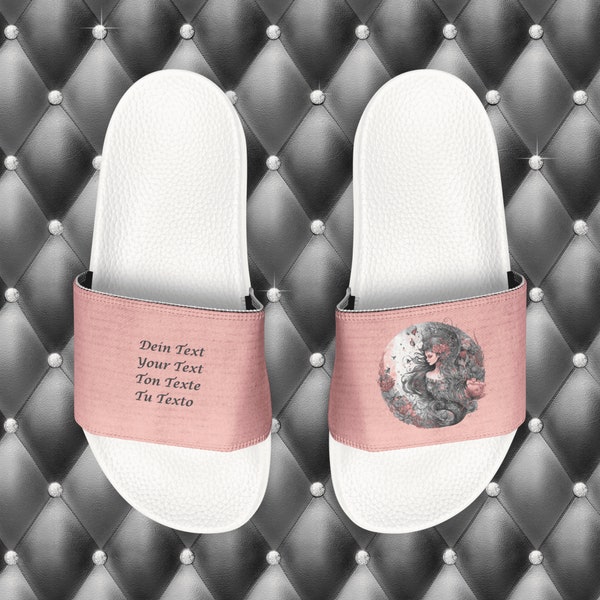 Sandalias de PU para sirenas, personalizadas con texto individual