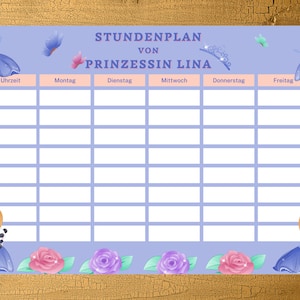 Princess timetable ........