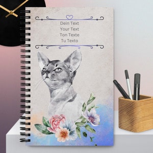 Gato de bloco de notas espiral