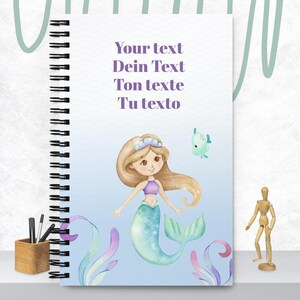 Bloc de notas en espiral para sirenitas