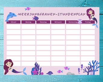 Mermaid timetable