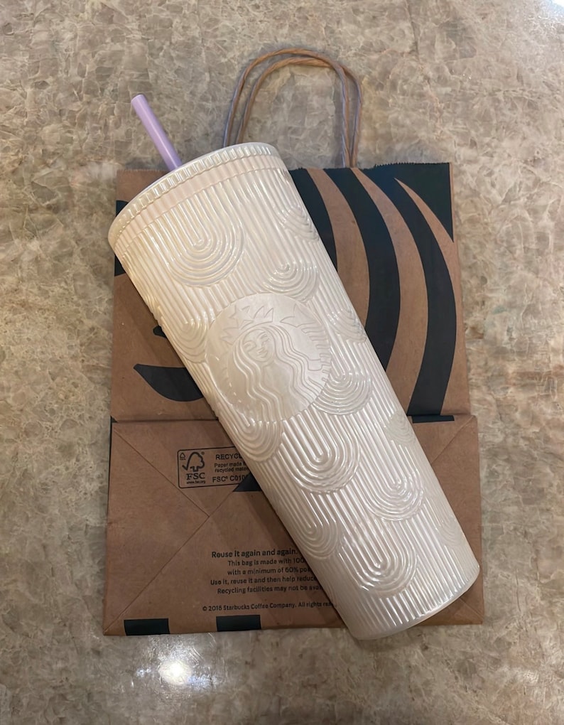Starbucks 2023 White Pearl Mermaid Scale Venti Tumbler Etsy Canada