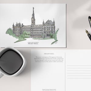 Georgetown University Postcards and Greeting Cards Collection | Washington DC Travel Art | Washington DC | Art Print
