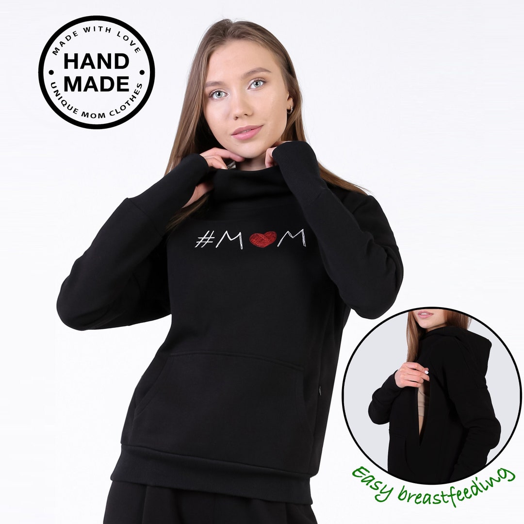 Unique Breastfeeding Hoodie Warm Nursing Hoodie Breastfeede Etsy