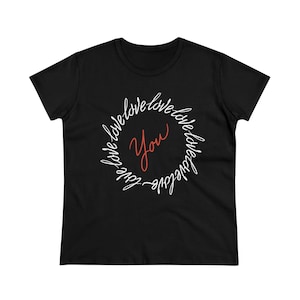 Camiseta de algodón de peso medio para mujer
