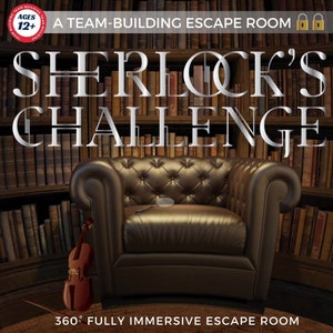 Sherlock&#39;s Challenge Virtual Escape Room, CSI Digital Escape Room, Escape Room, Family Game Night, Mystery Escape, Team-building Escape
