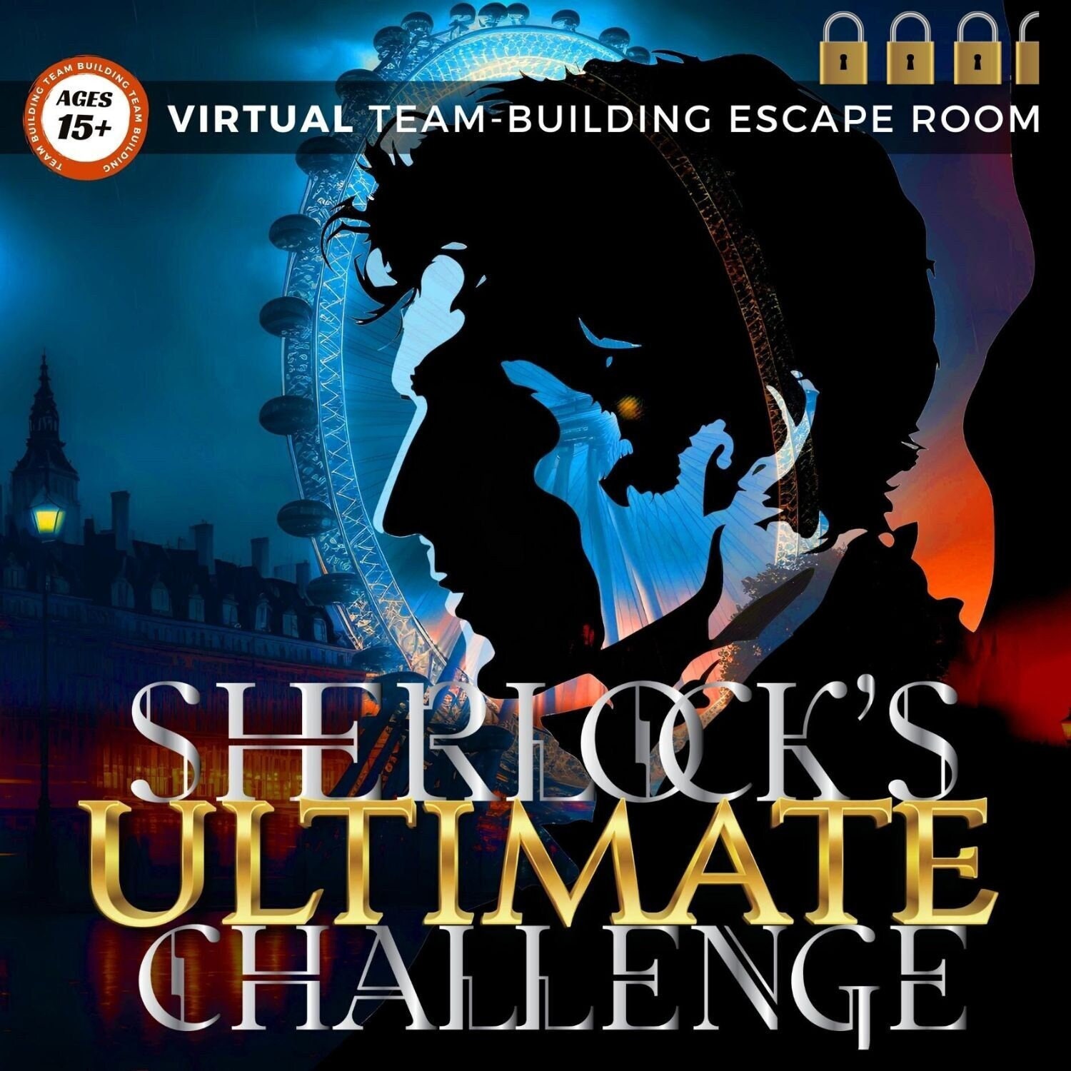 10 Lock Sherlock's Challenge Virtual Escape Room for Team-Building