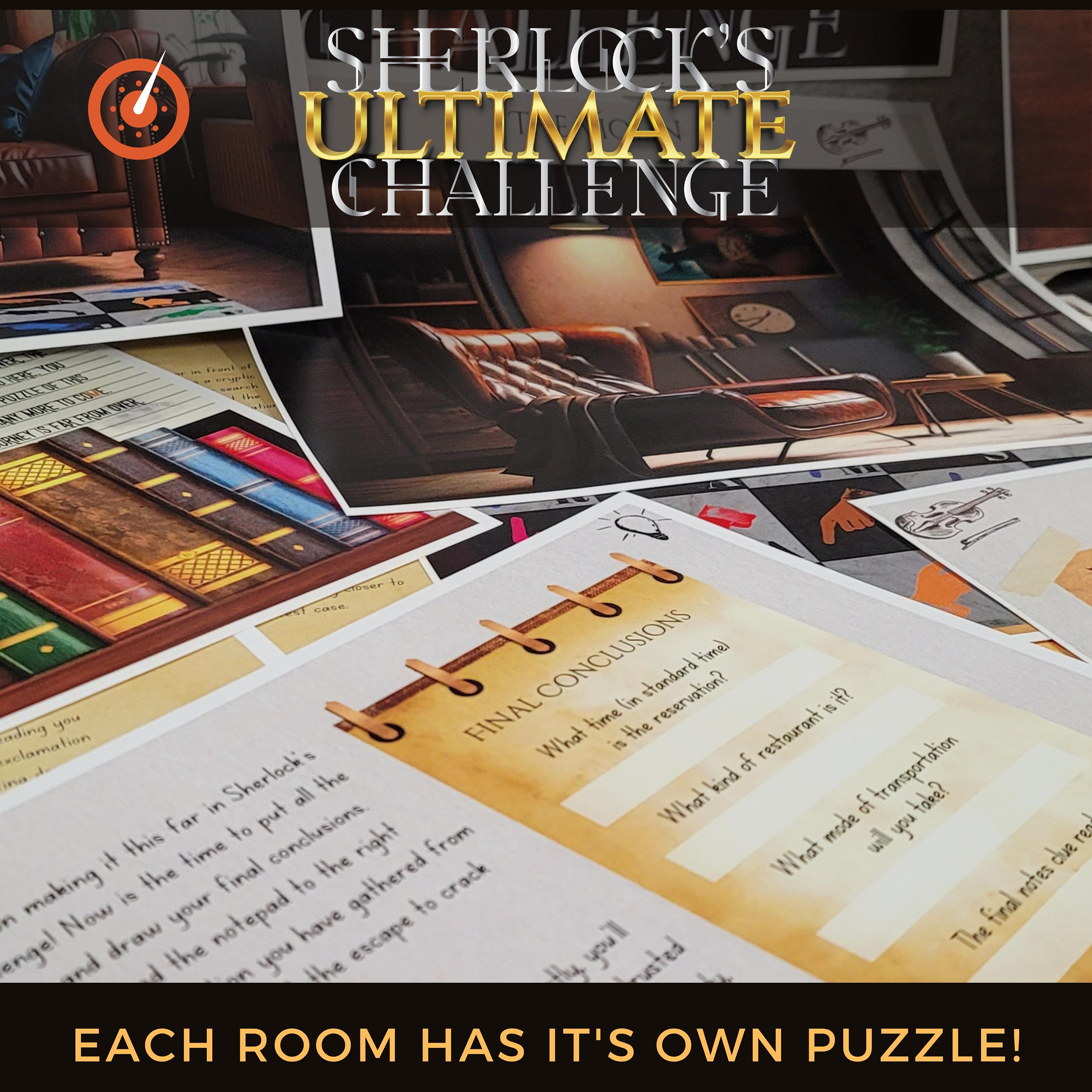 Printable Ultimate Sherlock's Challenge Escape, Sherlock Escape, Team ...
