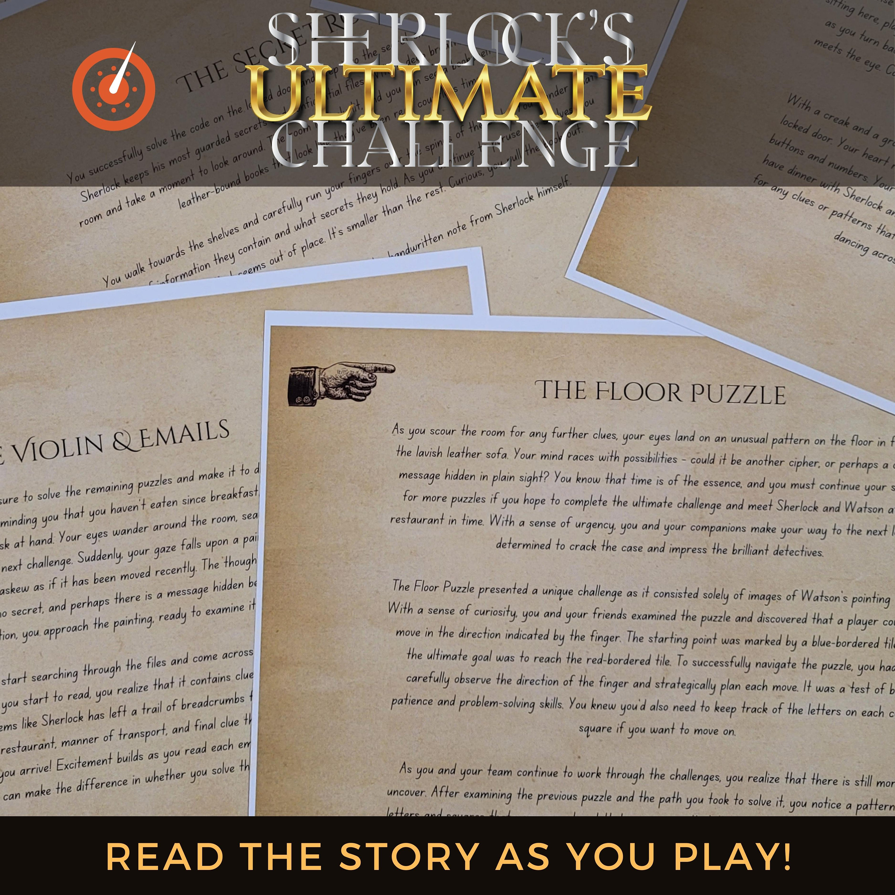 Printable Ultimate Sherlock's Challenge Escape, Sherlock Escape, Team ...