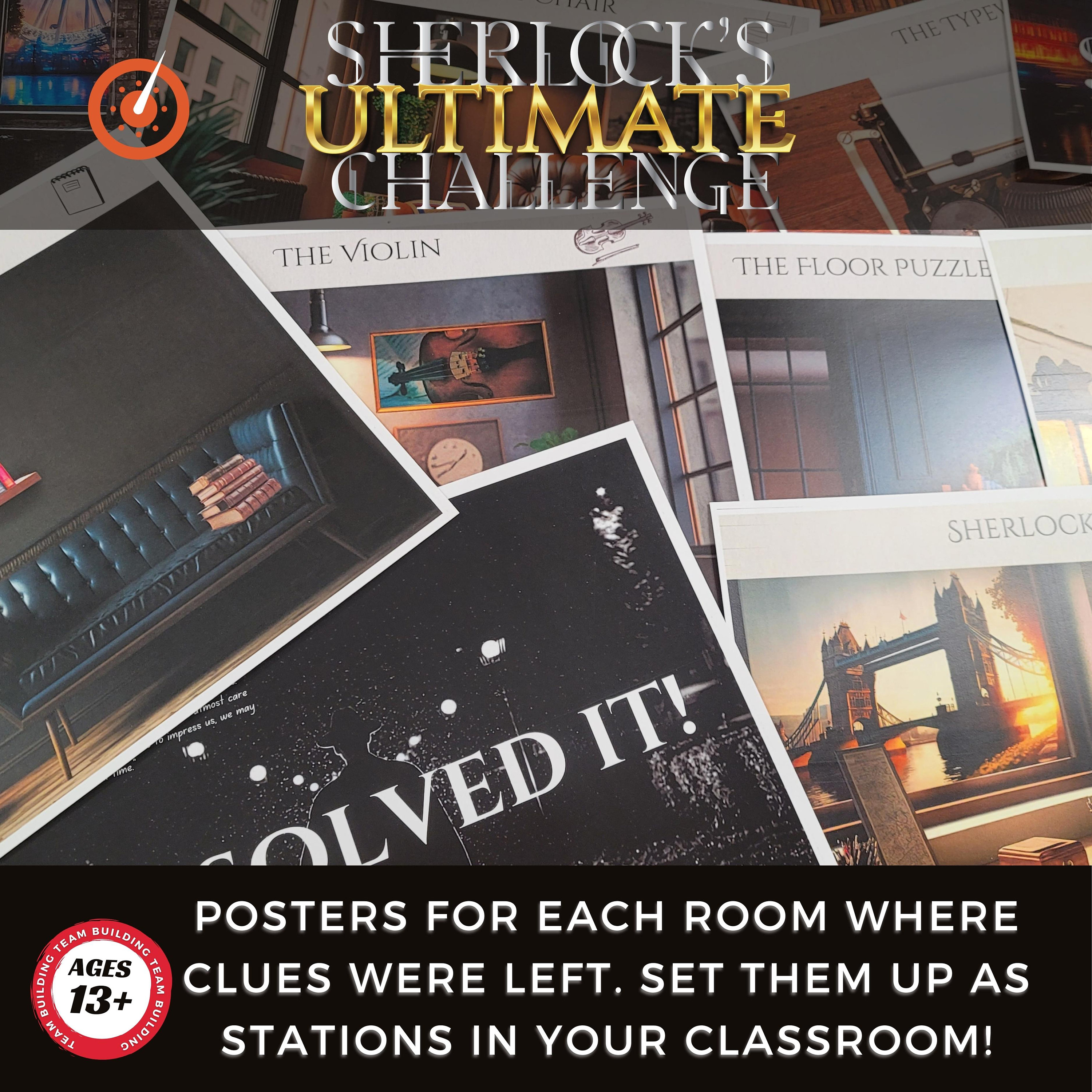 Printable Ultimate Sherlock's Challenge Escape, Sherlock Escape, Team ...