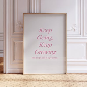 Pink Motivational Quote Print, Pink Positive Affirmation Wall Art, Aesthetic Minimalist Poster, Apartment Decor, Printable Wall Art