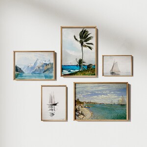 Coastal Gallery Wall Art Set: Beach House Decor (Digital Download)