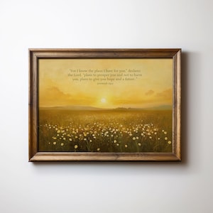 Jeremiah 29:11, Encouraging Christian Wall Art, Vinatge Bible Verse Poster Print, Scripture Home Decor, Printable Wall Art