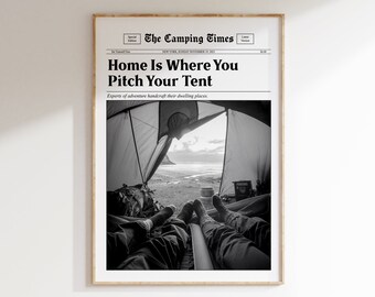 Camping Times Tent Print: Home Decor Wall Art (Digital Download)