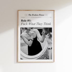 トレンディな「Fuck What They Think」プリント | インスピレーションを与える引用ウォールアート | 寮の装飾