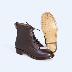 Ręcznie robione brytyjskie buty wojskowe B2 – skórzane buty bojowe w stylu vintage, wytrzymałe obuwie inspirowane stylem wojskowym