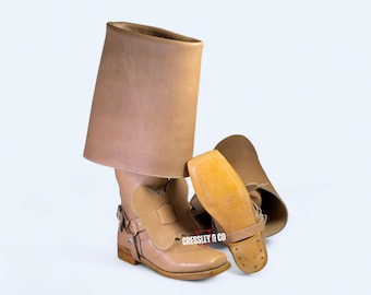 Buty muszkietera z XVII wieku; ręcznie robione skórzane buty za kolano, renesansowe buty kawaleryjskie, pirackie buty do LARP-ów, styl rekonstrukcji historycznej