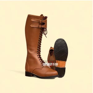 Handmade German SA Marching Boots, Historical Reproduction Footwear, Fashion Leather Boots, Cosplay & Reenactment Shoes