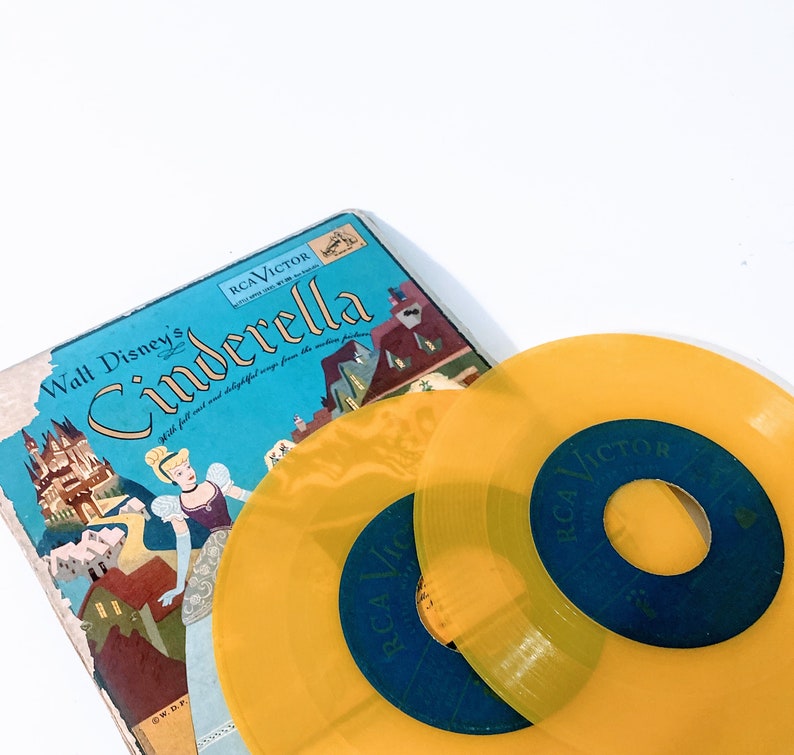 Antique Cinderella Vinyl 1949 Vintage Disney Record - Etsy