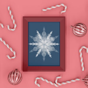 Snowflake Poster Christmas Poster Christmas Wall Art Snowflake Print Christmas Digital Print Christmas Art Print Christmas Home Decor
