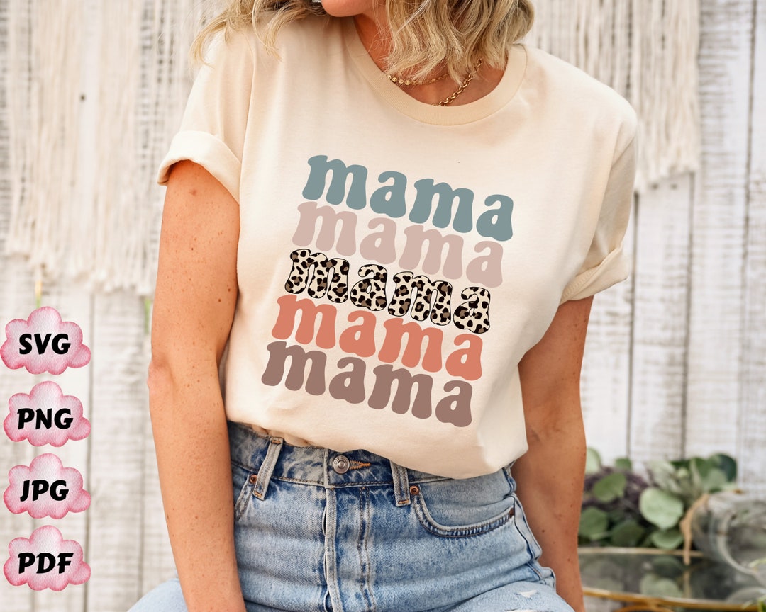 Leopard Print Mama Png Cheetah Mama Png Mother's Day - Etsy