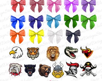 Personalized Team Mascot Bow Png, Mascot Bow Png, Cheer Mom Png, Coquette Bows School Spirit Png, Football Team Png, Mascot Shirt Design