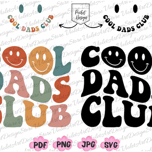 Cool Dads Club Png Svg, Cool Dads Club Svg,Retro Daddy Png,Dad Png, Daddy Png, Dad Svg, Cool Dads Club, Gift for Dad