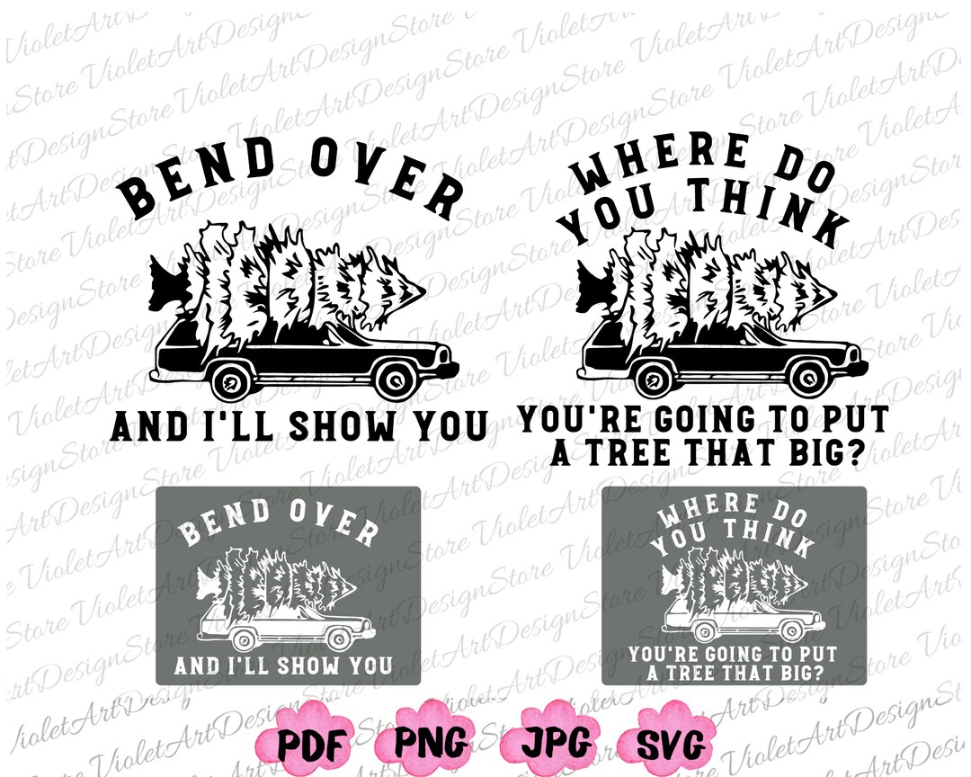 Bend Over and I&rsquo;ll Show You Christmas Couple Matching Svg, Christmas