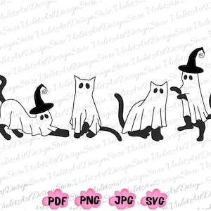 Сute Ghost Cat PNG, Ghost Cat Svg, Cat Lovers, Halloween Cat Svg, Cat Halloween Png, Ghost Cats, Halloween Cat, Spooky Season, Funny Cat Ghost