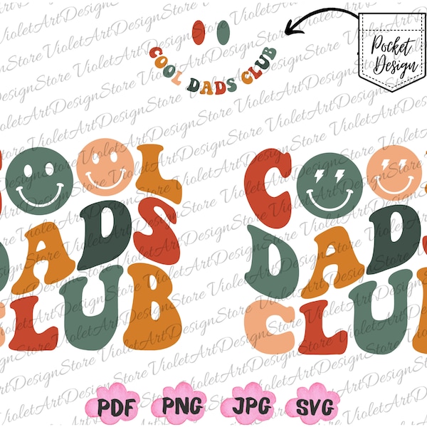 Cool Dads Club Png Svg, Cool Dads Club Svg, Retro Daddy Png, Dad Png, Daddy Png, Dad Svg, Cool Dads Club, Gift for Dad