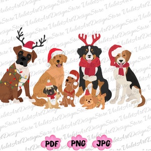 Сute Christmas Dog PNG, Christmas Dog Png, Dog Christmas Design, Dog Lovers Gift, Christmas Dog Shirt,Xmas Png,Merry Christmas,Christmas Png