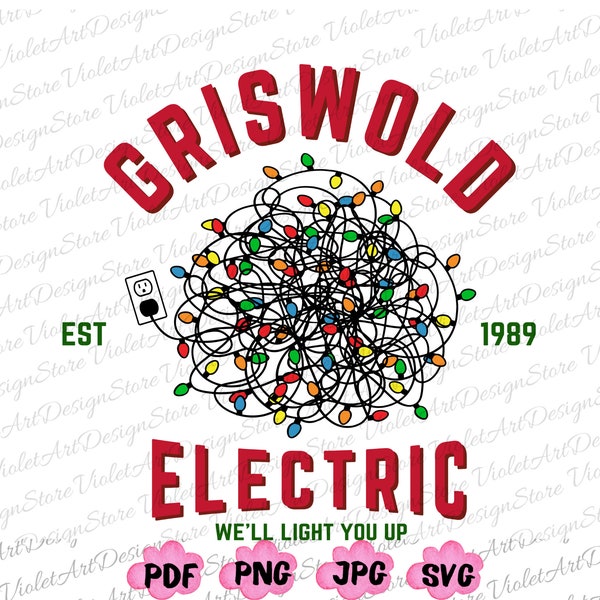 Griswold Electric Svg, Clark Griswold PNG, Christmas Movie, Christmas Vacation Png, Christmas Png,Griswold Electric Png,Christmas Family Png
