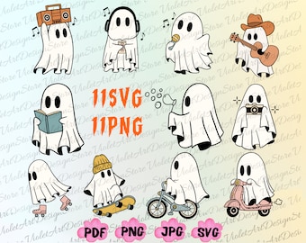 Söt spöke SVG, Bu SVG, Bus eller godis spöke Svg, roligt spöke, Bu SVG, läskig svart katt svg, spökkatt png, söt spöke svg, läskig png