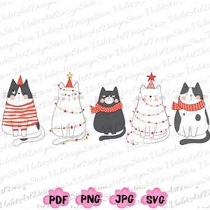 Niedliche Katze Weihnachten zwar, Meowy Weihnachten Png, Weihnachtskatze zwar, Frohe Weihnachten Png, Katzenliebhaber zwar, Weihnachtsgeschenk Png, Weihnachten Katzenmama