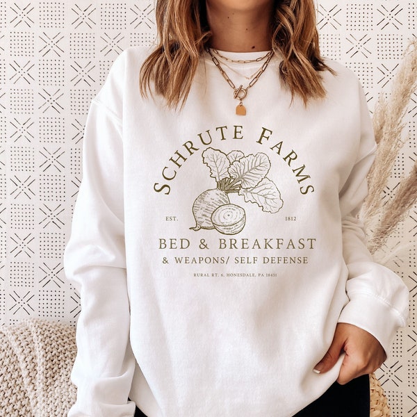 Schrute Beet Farm Sweatshirt, chemise de fan de Dwight Schrute, cadeau pour les amoureux du bureau, la chemise des fans de bureau, cadeau pour Noël, cadeau d'anniversaire