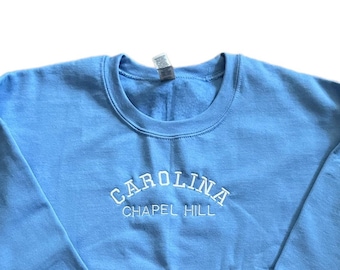 Carolina Chapel Hill Sweatshirt Crewneck Hoodie T Shirt